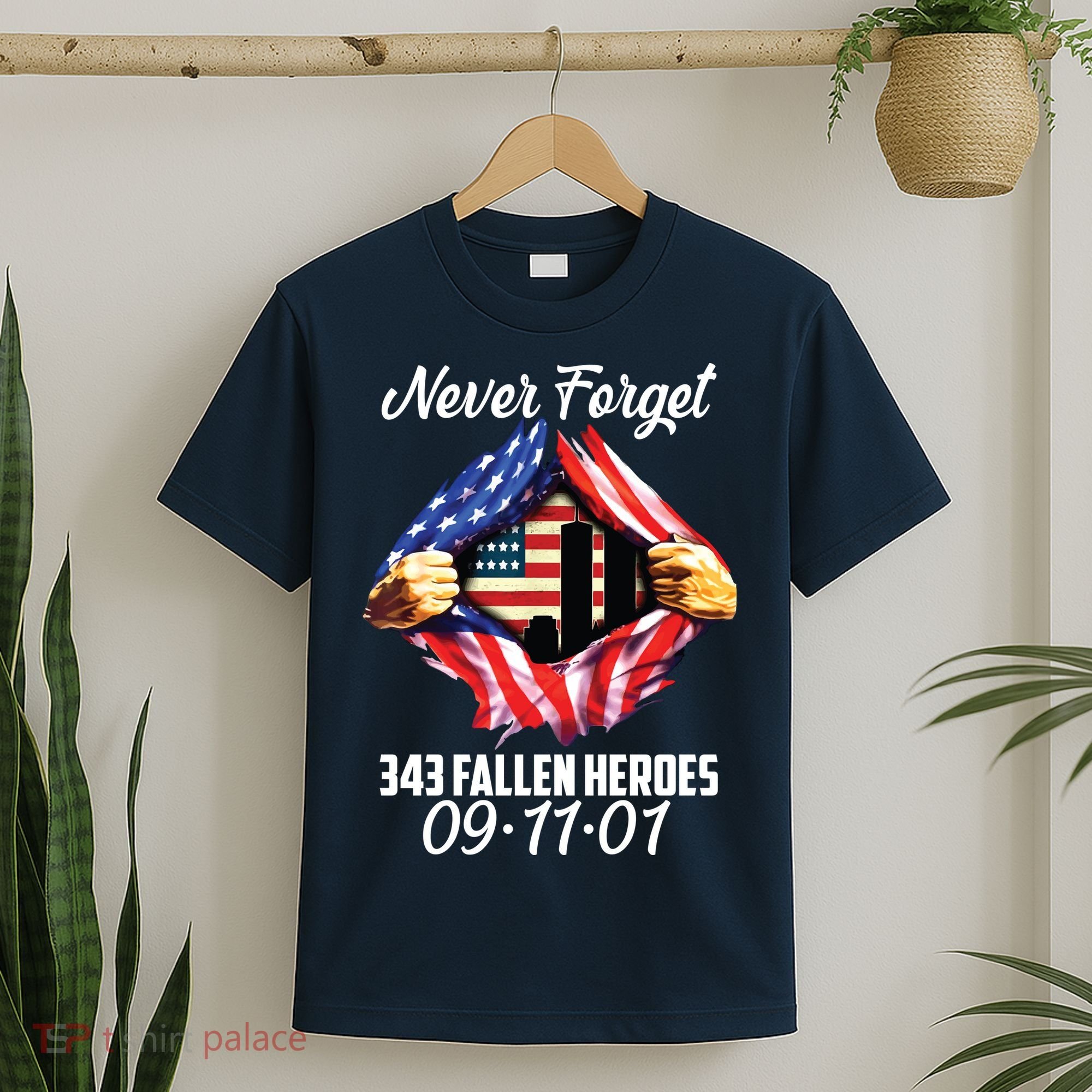 Never Forget 343 Fallen Heroes 091101 September 11 T-Shirt