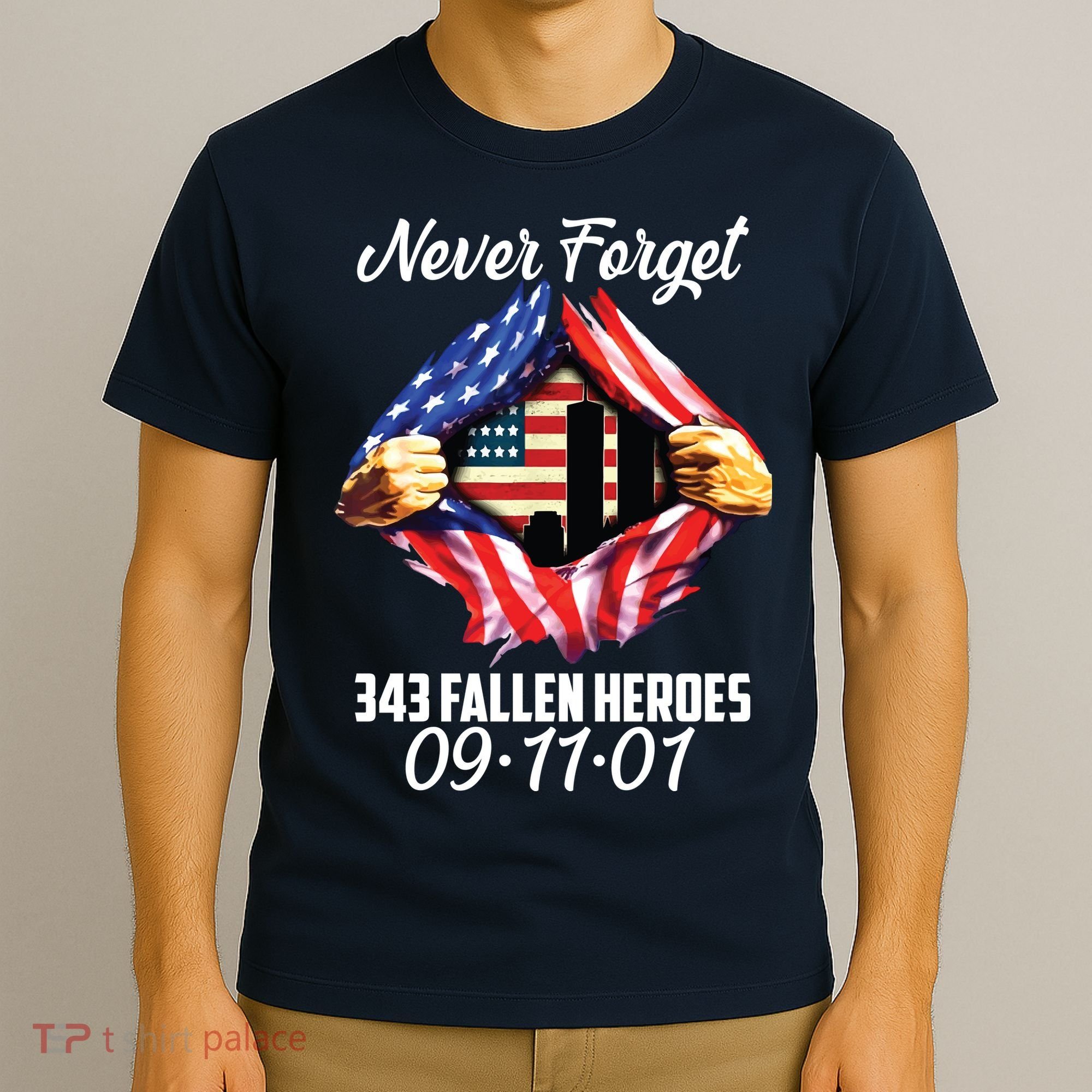 Never Forget 343 Fallen Heroes 091101 September 11 T-Shirt