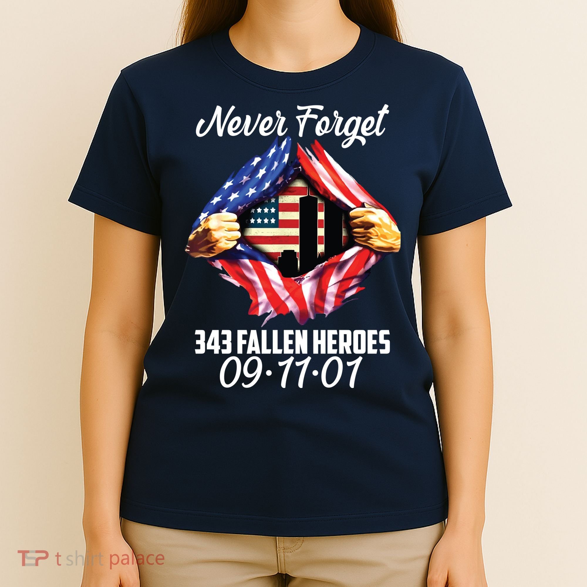 Never Forget 343 Fallen Heroes 091101 September 11 T-Shirt