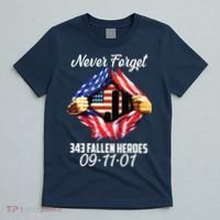 Never Forget 343 Fallen Heroes 091101 September 11 T-Shirt thumb 5