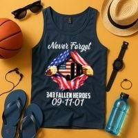 Never Forget 343 Fallen Heroes 091101 September 11 Tank Top thumb 4