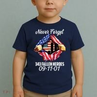 Never Forget 343 Fallen Heroes 091101 September 11 Toddler T-Shirt thumb 2