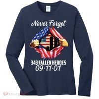 Never Forget 343 Fallen Heroes 091101 September 11 Women's Long Sleeve Shirt thumb 0