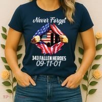 Never Forget 343 Fallen Heroes 091101 September 11 Women's T-Shirt thumb 2