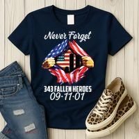 Never Forget 343 Fallen Heroes 091101 September 11 Women's T-Shirt thumb 3