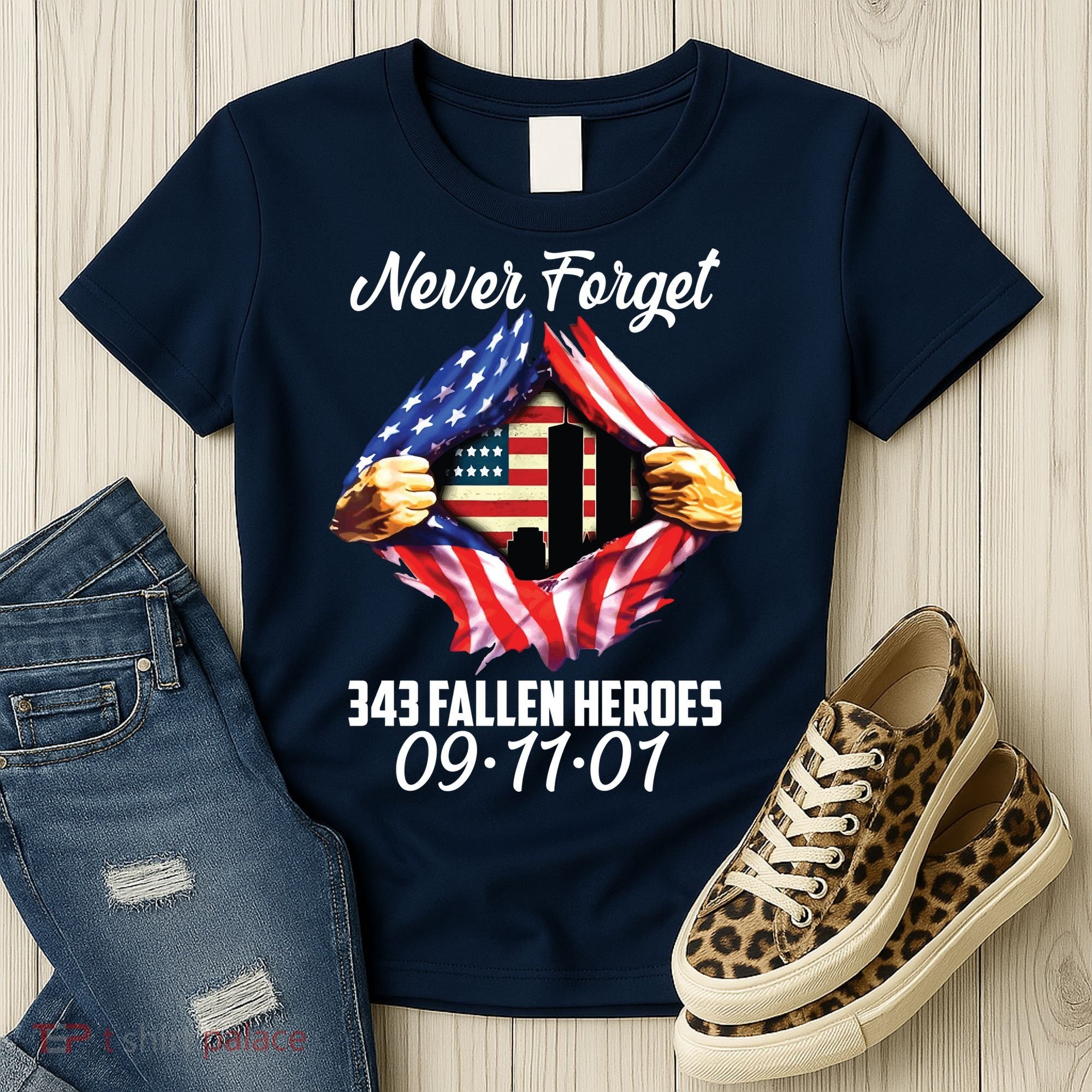 Never Forget 343 Fallen Heroes 091101 September 11 Women's T-Shirt