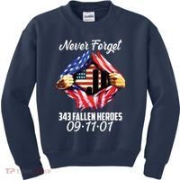 Never Forget 343 Fallen Heroes 091101 September 11 Kids Sweatshirt thumb 0