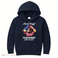 Never Forget 343 Fallen Heroes 091101 September 11 Kids Hoodie thumb 0