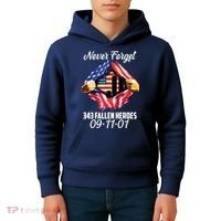 Never Forget 343 Fallen Heroes 091101 September 11 Kids Hoodie thumb 4