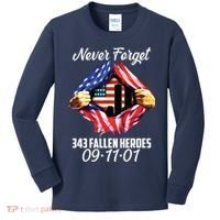 Never Forget 343 Fallen Heroes 091101 September 11 Kids Long Sleeve Shirt thumb 0