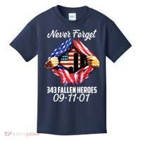 Never Forget 343 Fallen Heroes 091101 September 11 Kids T-Shirt thumb 0