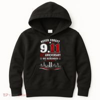 Never Forget 9.11 25th Anniversary We Remember 2001-2026 Kids Hoodie thumb 0