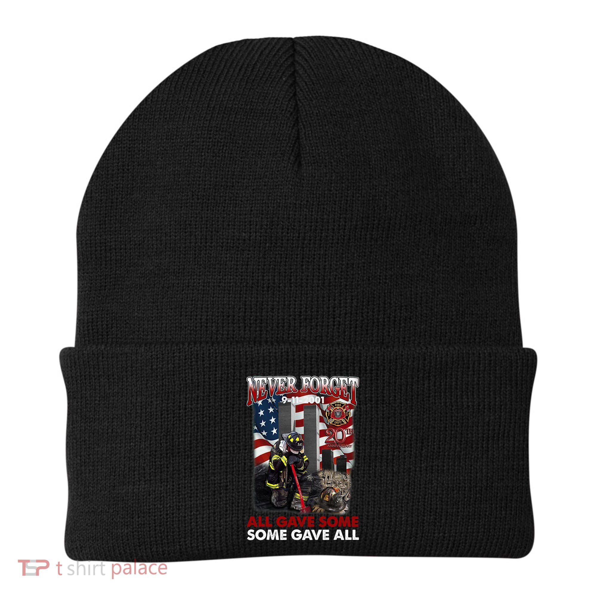Never Forget 9112001 20th Anniversary Firefighters Gift Beanie