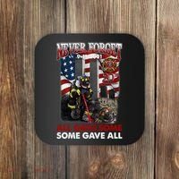 Never Forget 9112001 20th Anniversary Firefighters Gift Coaster thumb 0
