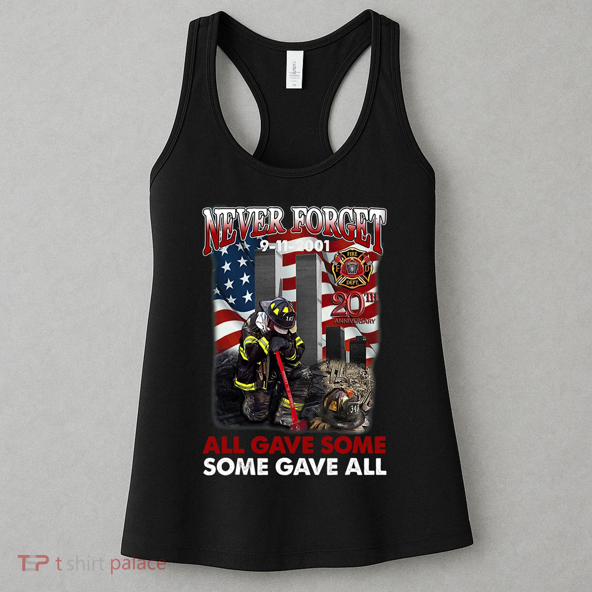 Never Forget 9112001 20th Anniversary Firefighters Gift Women's Tank Top