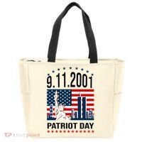 Never Forget 9/11/2001 American Flag Patriotic Memorial Day Tote Bag thumb 0