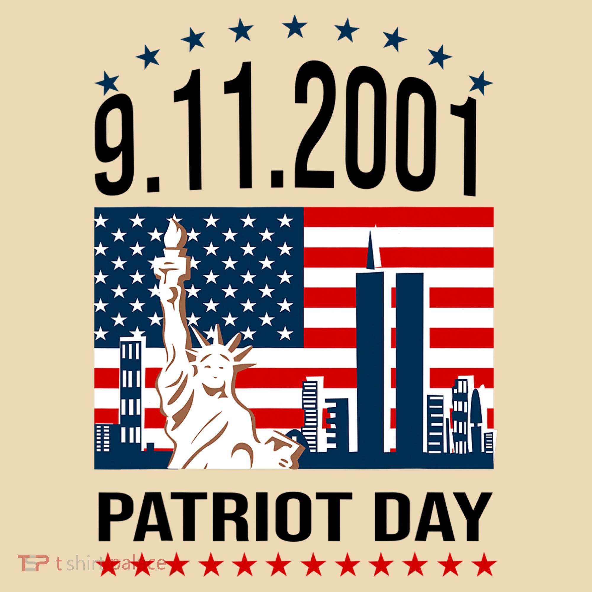 Never Forget 9/11/2001 American Flag Patriotic Memorial Day Tote Bag