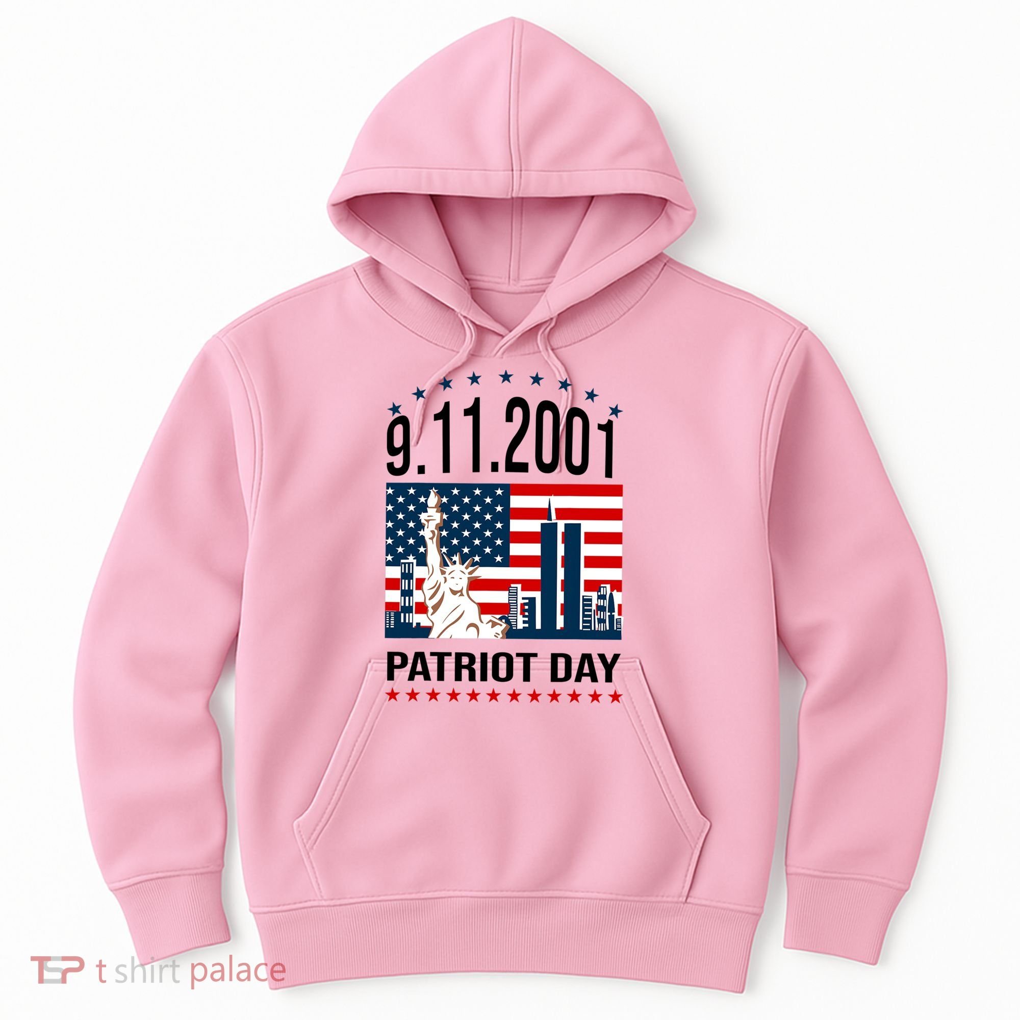 Never Forget 9/11/2001 American Flag Patriotic Memorial Day Hoodie
