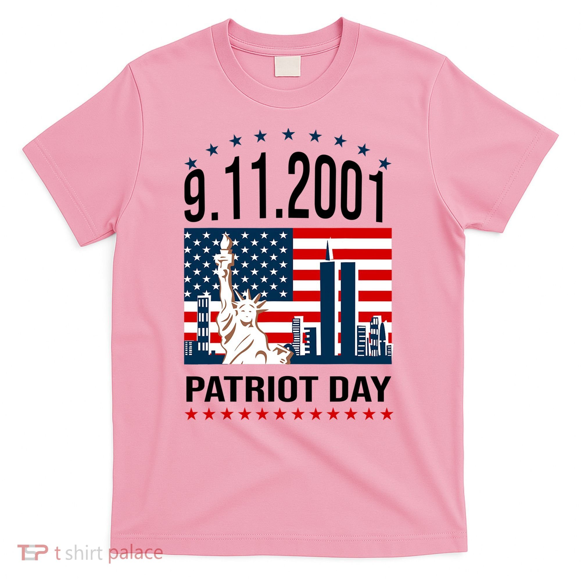 Never Forget 9/11/2001 American Flag Patriotic Memorial Day T-Shirt