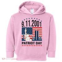 Never Forget 9/11/2001 American Flag Patriotic Memorial Day Toddler Hoodie thumb 0