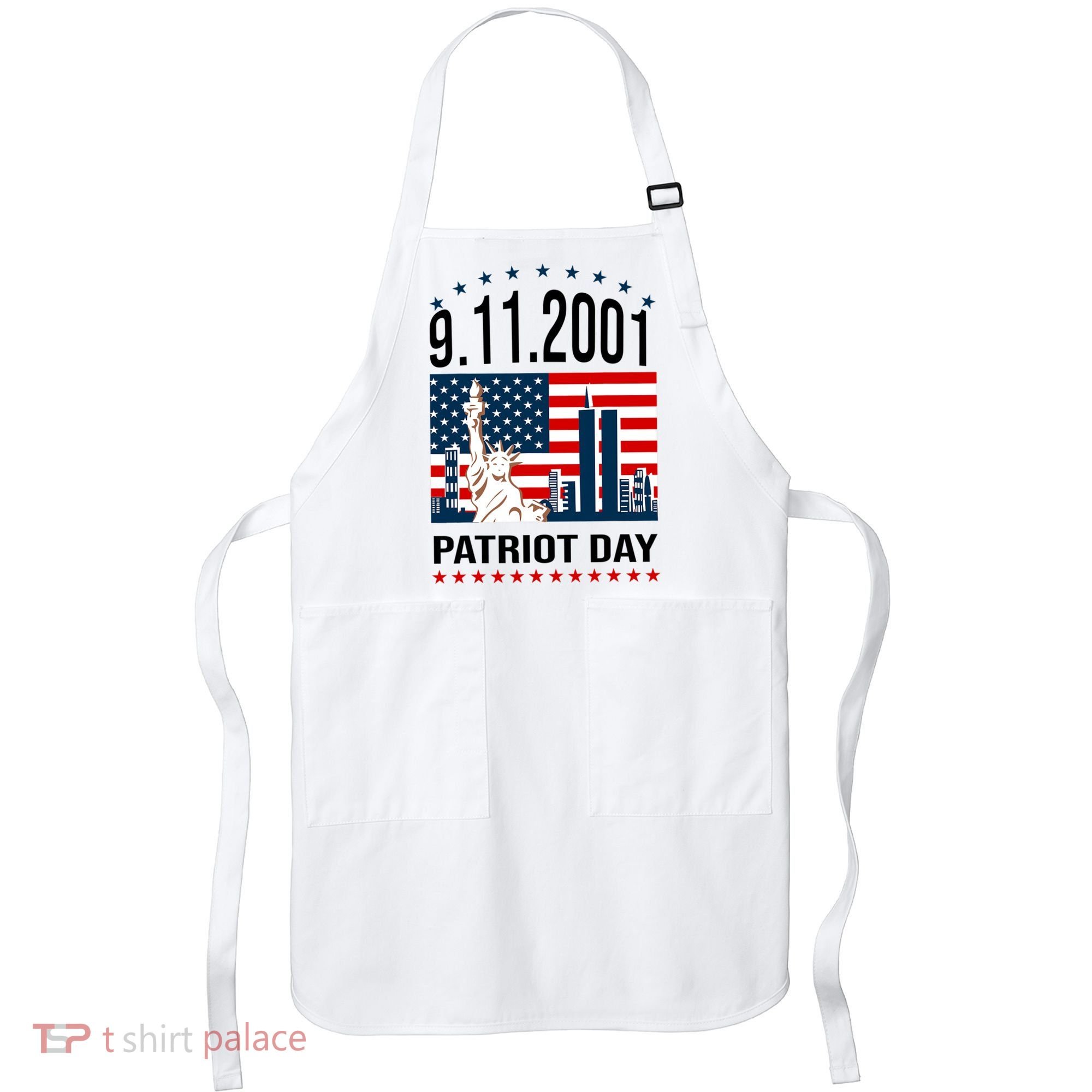 Never Forget 9/11/2001 American Flag Patriotic Memorial Day Apron