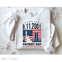 Never Forget 9/11/2001 American Flag Patriotic Memorial Day Sweatshirt thumb 2