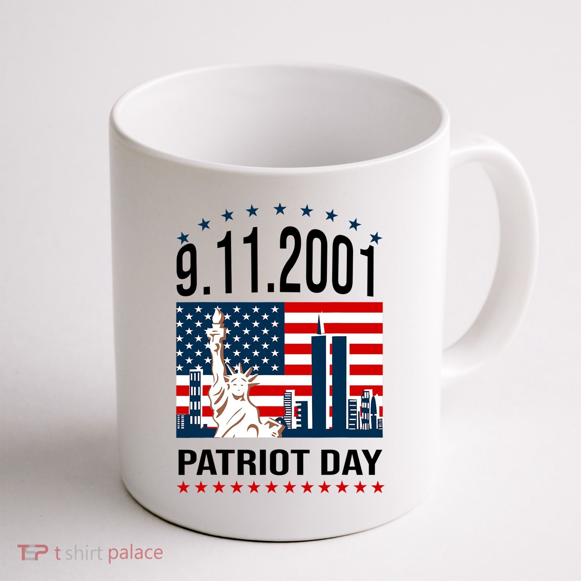 Never Forget 9/11/2001 American Flag Patriotic Memorial Day Coffee Mug