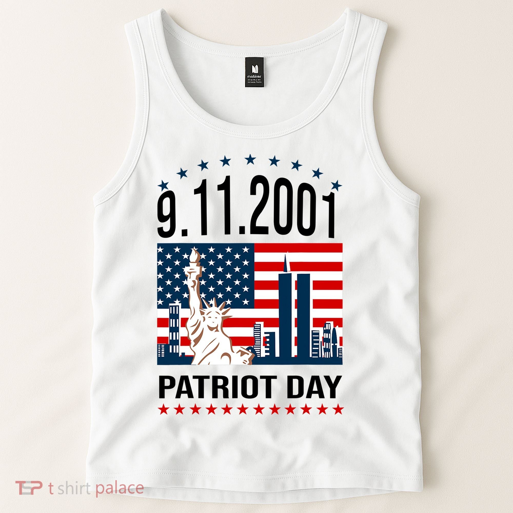 Never Forget 9/11/2001 American Flag Patriotic Memorial Day Tank Top
