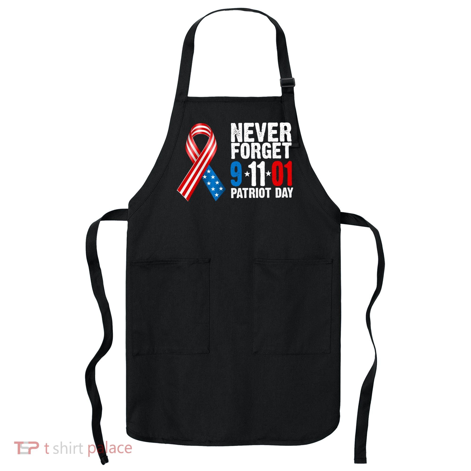 Never Forget 9.11.01 USA Ribbon Patriot Day Apron