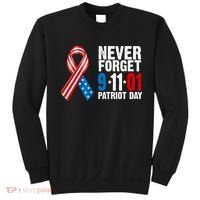 Never Forget 9.11.01 USA Ribbon Patriot Day Sweatshirt thumb 0