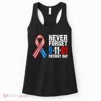 Never Forget 9.11.01 USA Ribbon Patriot Day Women's Tank Top thumb 0