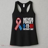 Never Forget 9.11.01 USA Ribbon Patriot Day Women's Tank Top thumb 3
