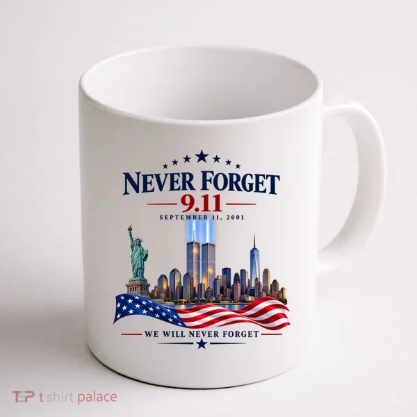 Never Forget 911 25th Anniversary Coffee Mug