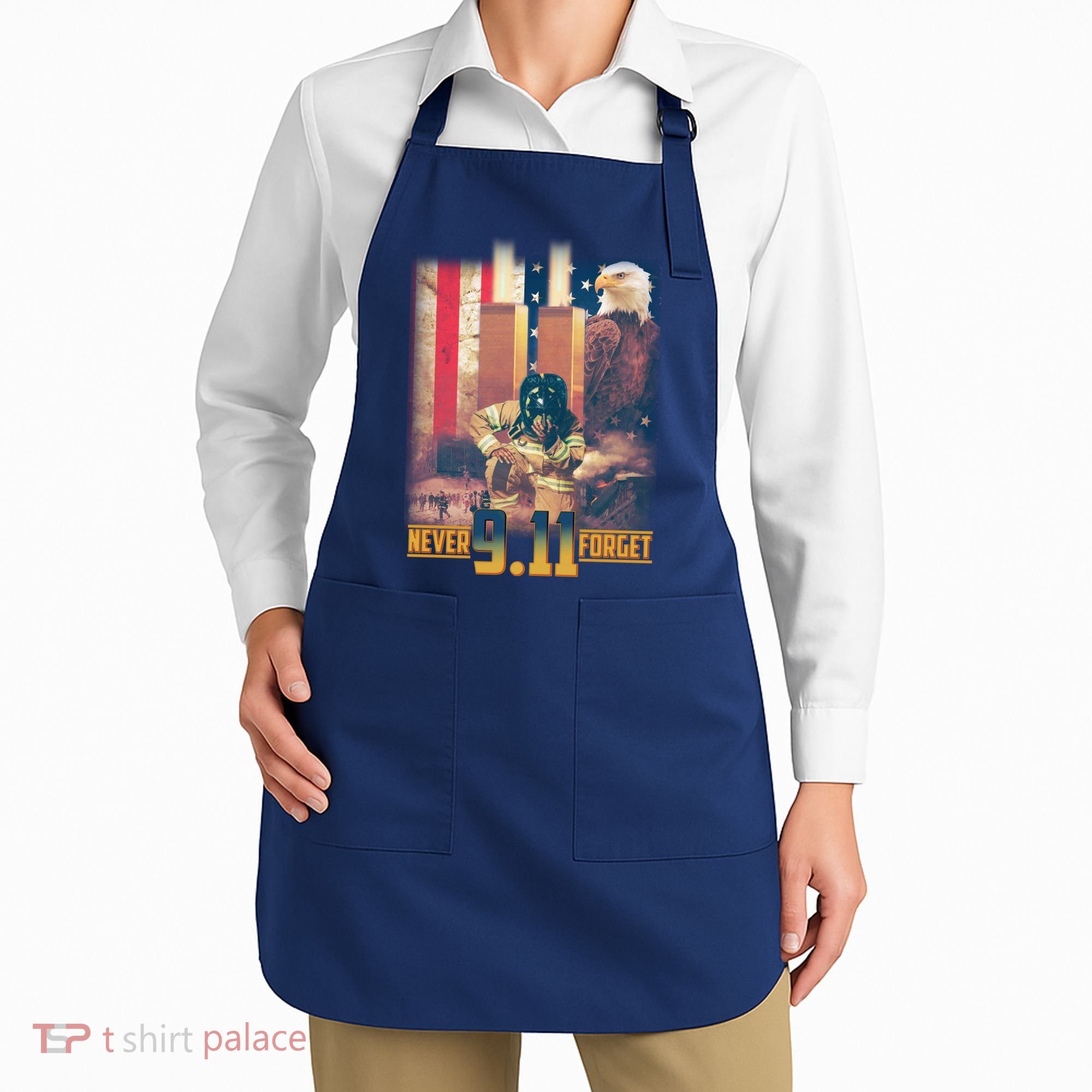 Never Forget 9 11 September 11 Memorial New York City Firefighter Apron