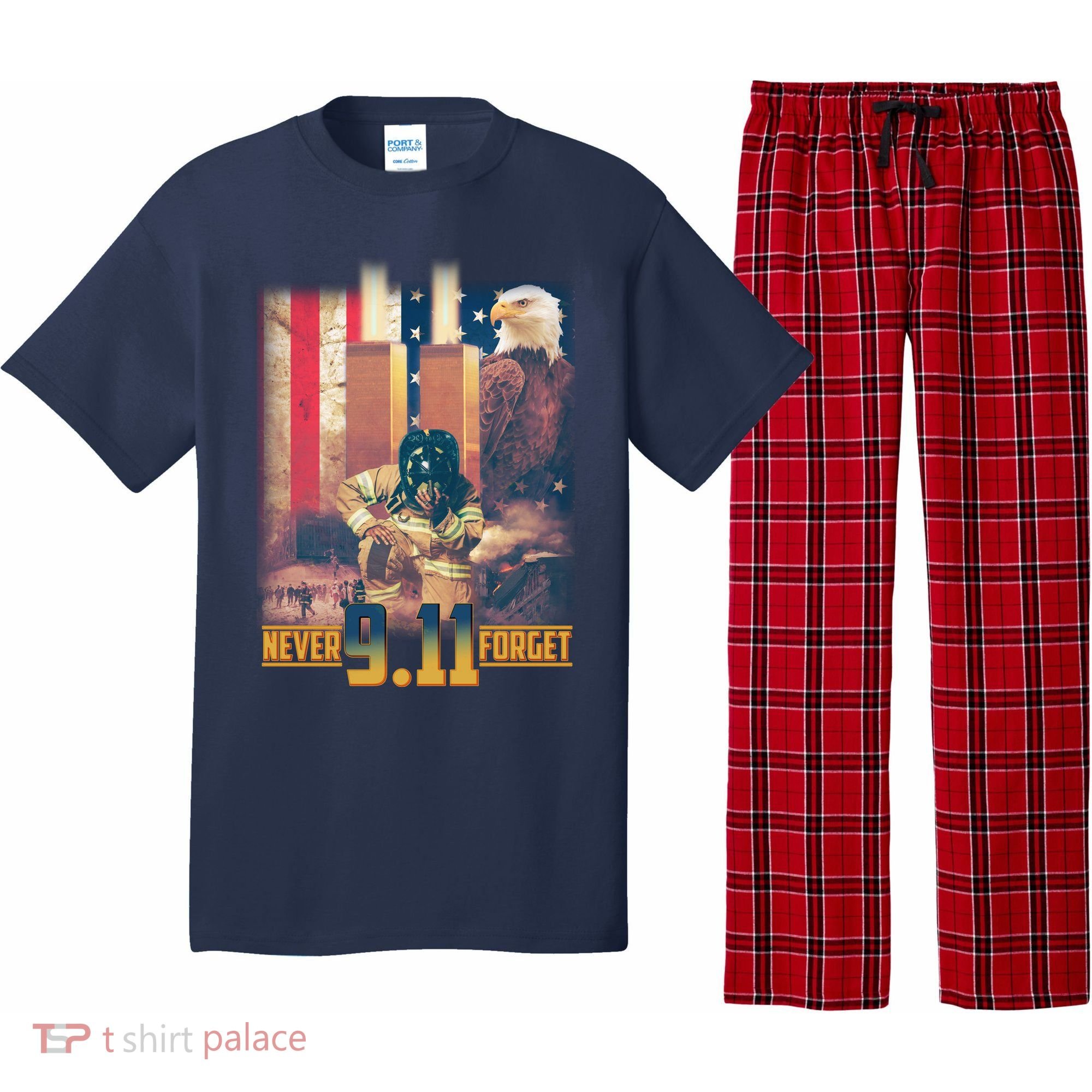 Never Forget 9 11 September 11 Memorial New York City Firefighter Pajama Set