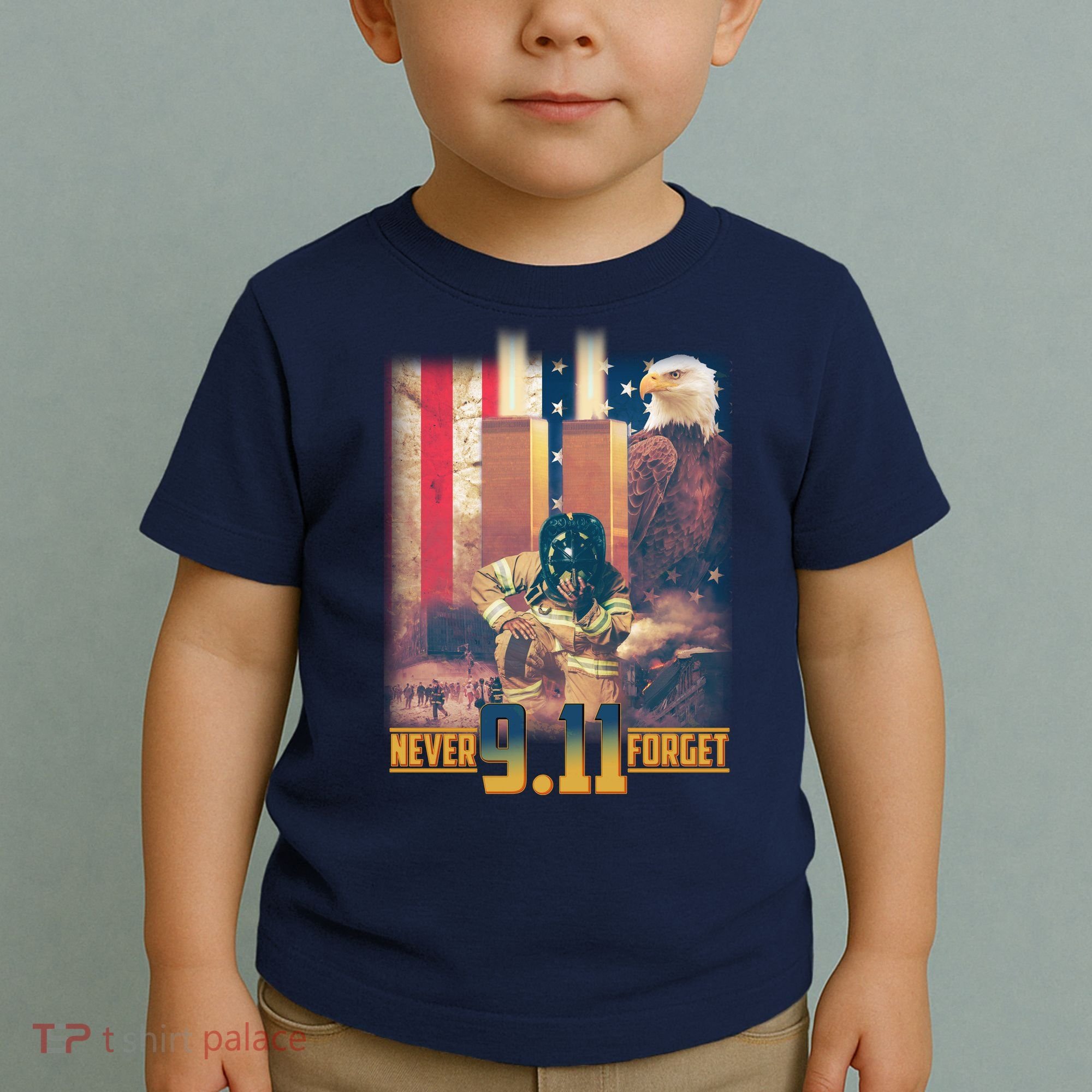 Never Forget 9 11 September 11 Memorial New York City Firefighter Toddler T-Shirt