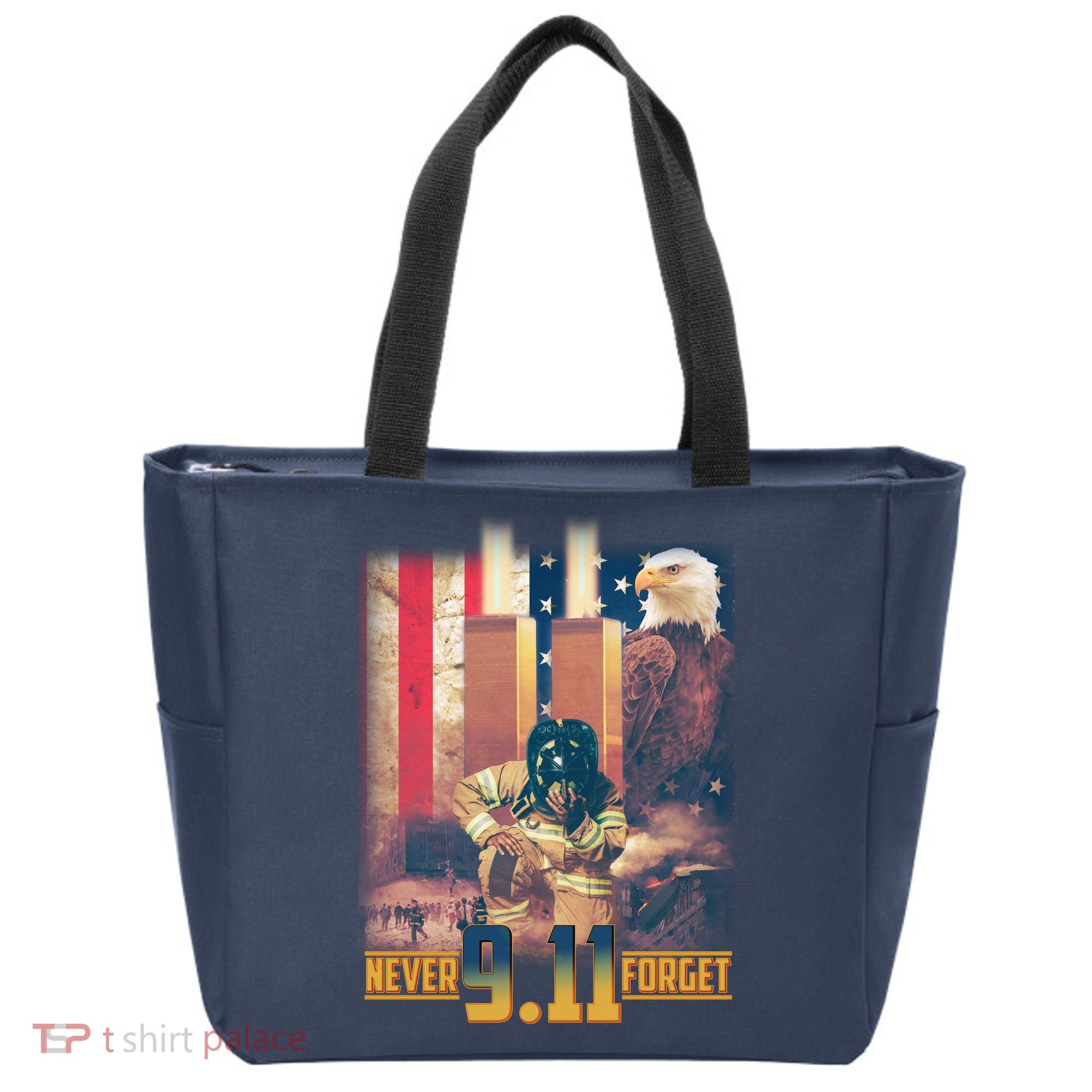 Never Forget 9 11 September 11 Memorial New York City Firefighter Tote Bag