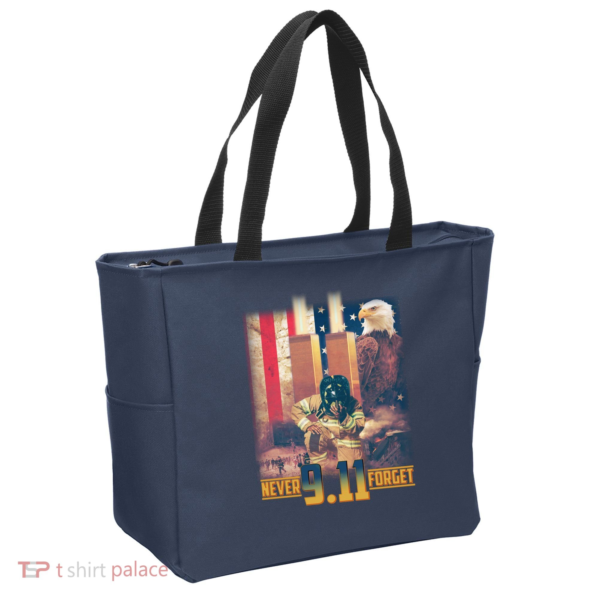 Never Forget 9 11 September 11 Memorial New York City Firefighter Tote Bag