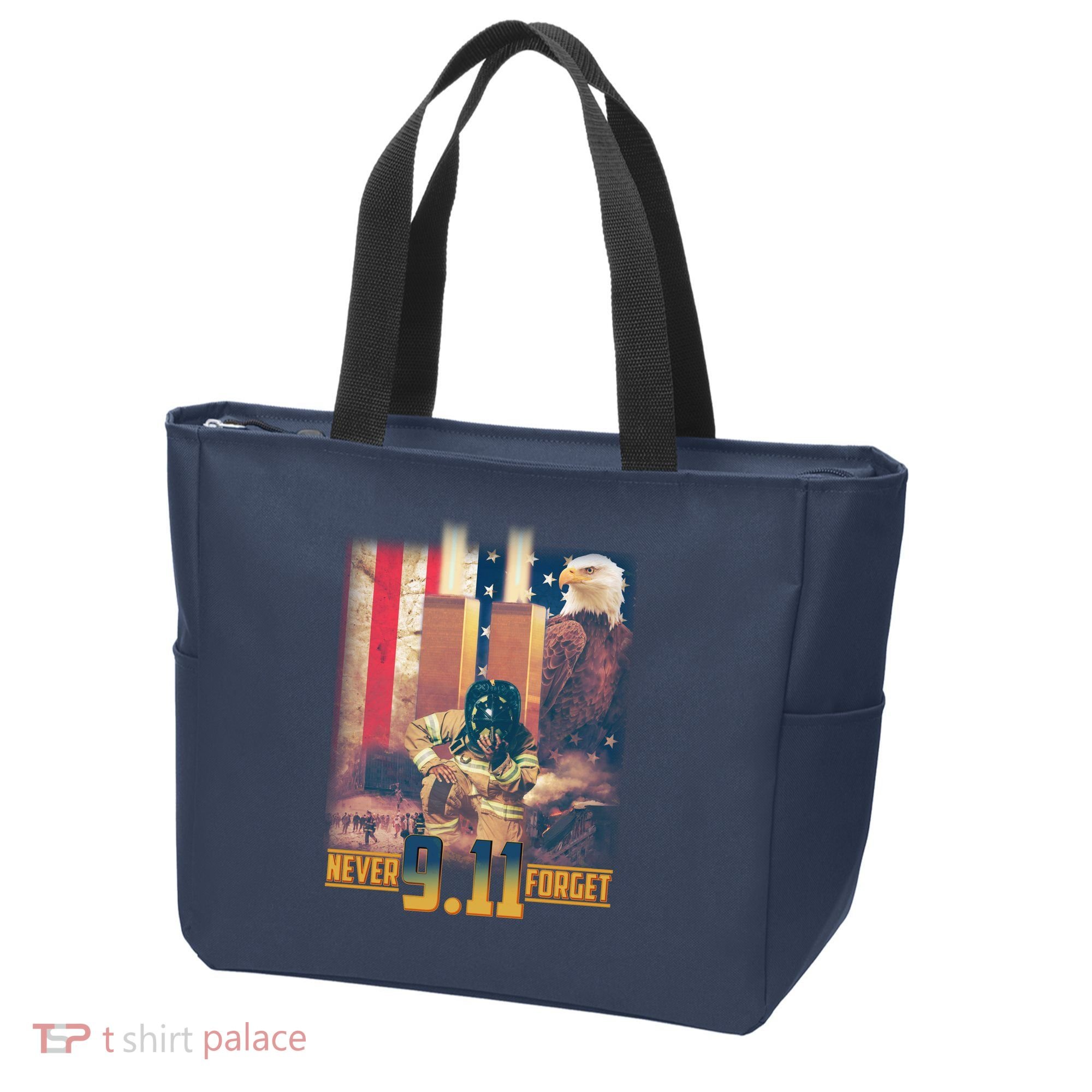 Never Forget 9 11 September 11 Memorial New York City Firefighter Tote Bag