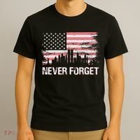 Never Forget 911 Vintage American Flag 911 patriotic T-Shirt thumb 3