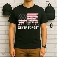 Never Forget 911 Vintage American Flag 911 patriotic T-Shirt thumb 6