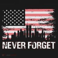 Never Forget 911 Vintage American Flag 911 patriotic T-Shirt thumb 7