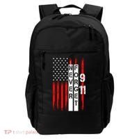 Never Forget 9 11 Nine Eleven Memorial Distressed US American Flag Backpack thumb 0