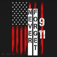 Never Forget 9 11 Nine Eleven Memorial Distressed US American Flag Backpack thumb 2
