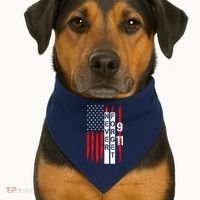 Never Forget 9 11 Nine Eleven Memorial Distressed US American Flag USA-Made Doggie Bandana thumb 1
