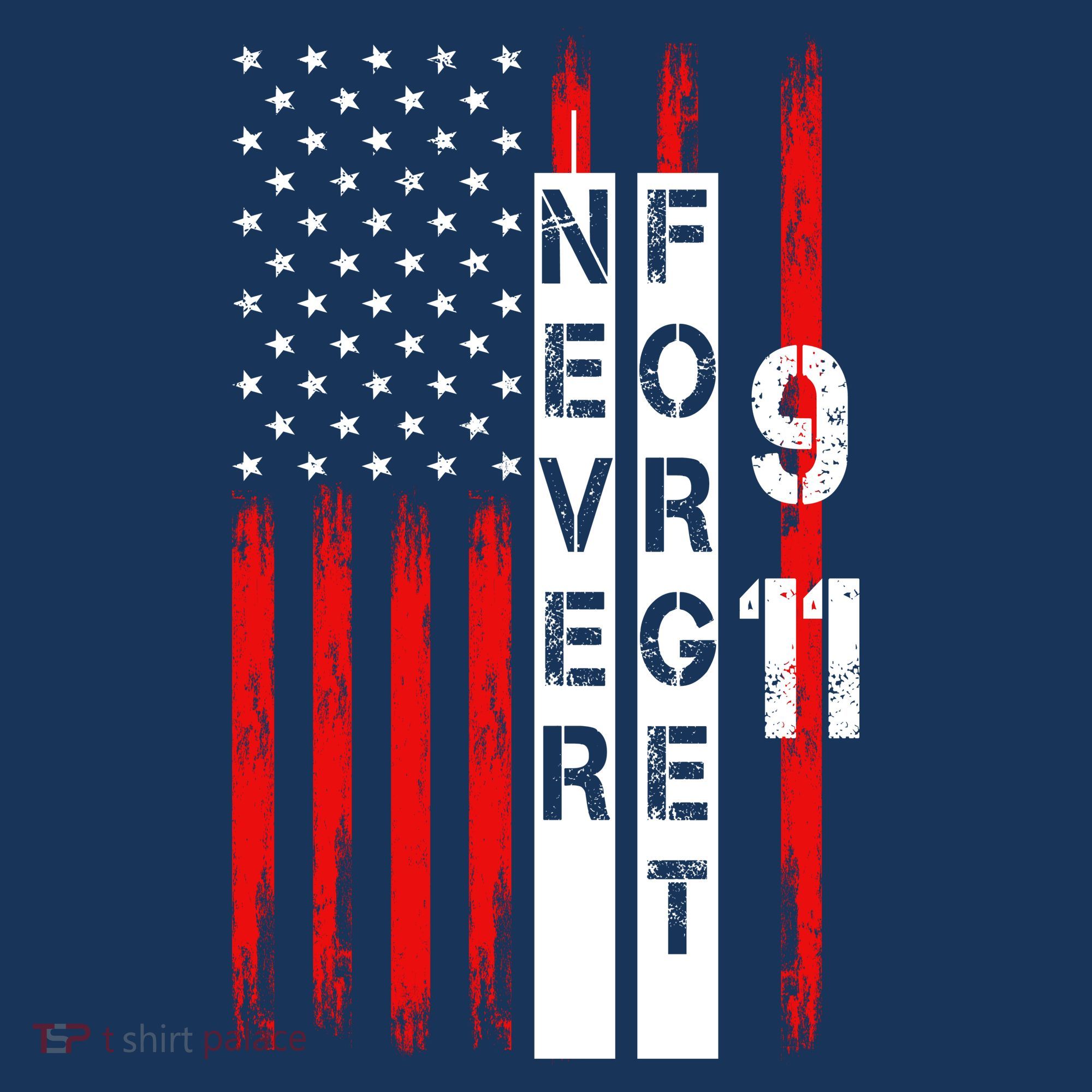 Never Forget 9 11 Nine Eleven Memorial Distressed US American Flag Baby Bodysuit