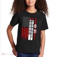 Never Forget 9 11 Nine Eleven Memorial Distressed US American Flag Kids T-Shirt thumb 2