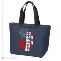 Never Forget 9 11 Nine Eleven Memorial Distressed US American Flag Tote Bag thumb 3
