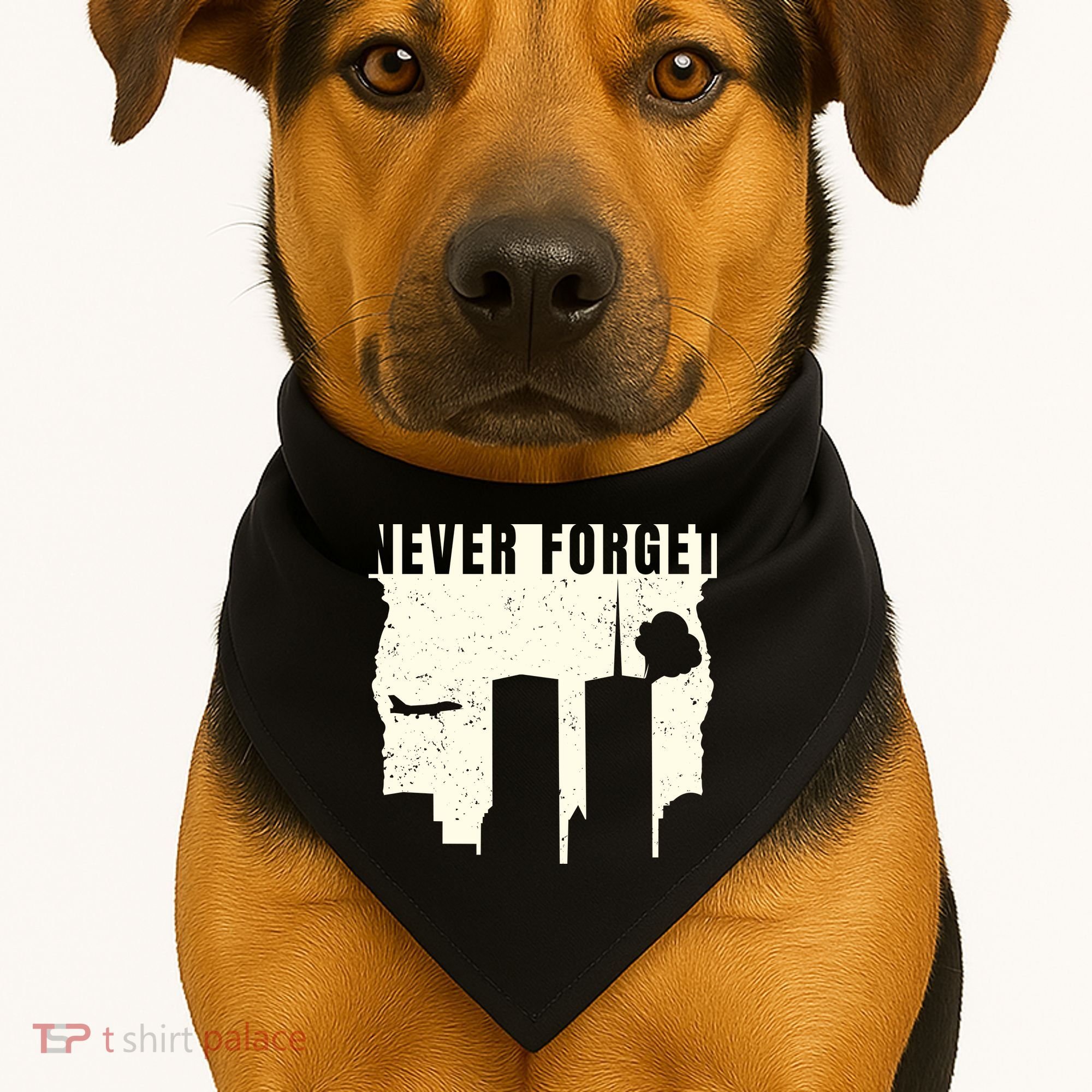 Never Forget 9.11 Patriot Day USA-Made Doggie Bandana