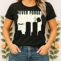 Never Forget 9.11 Patriot Day Women's T-Shirt thumb 2